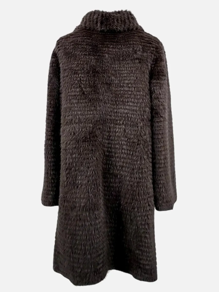 19-08, 90 cm. - Collar - Mink & Wool - Women - Chocolate