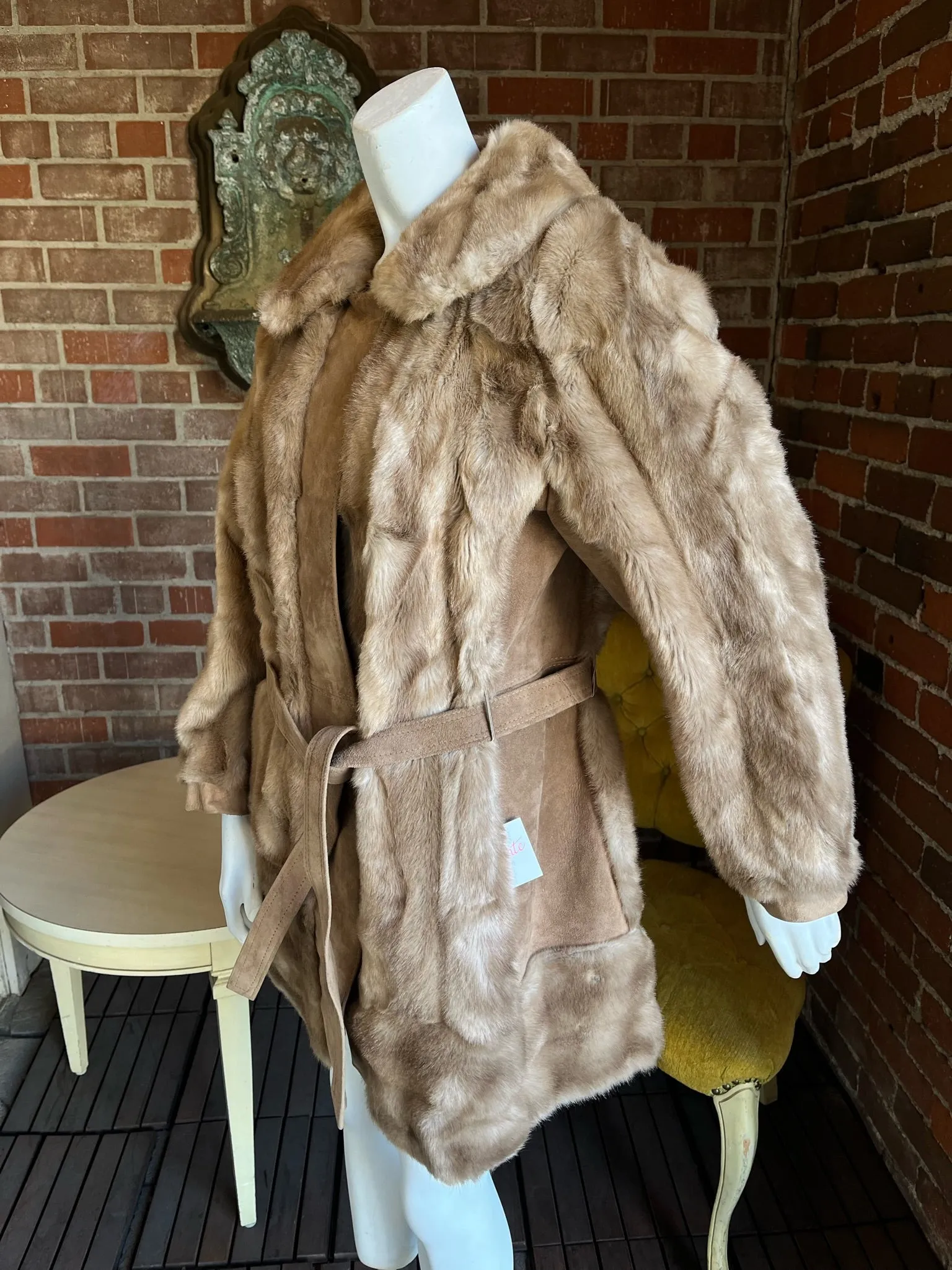 1970s Lilli Ann Faux Fur Suede Coat