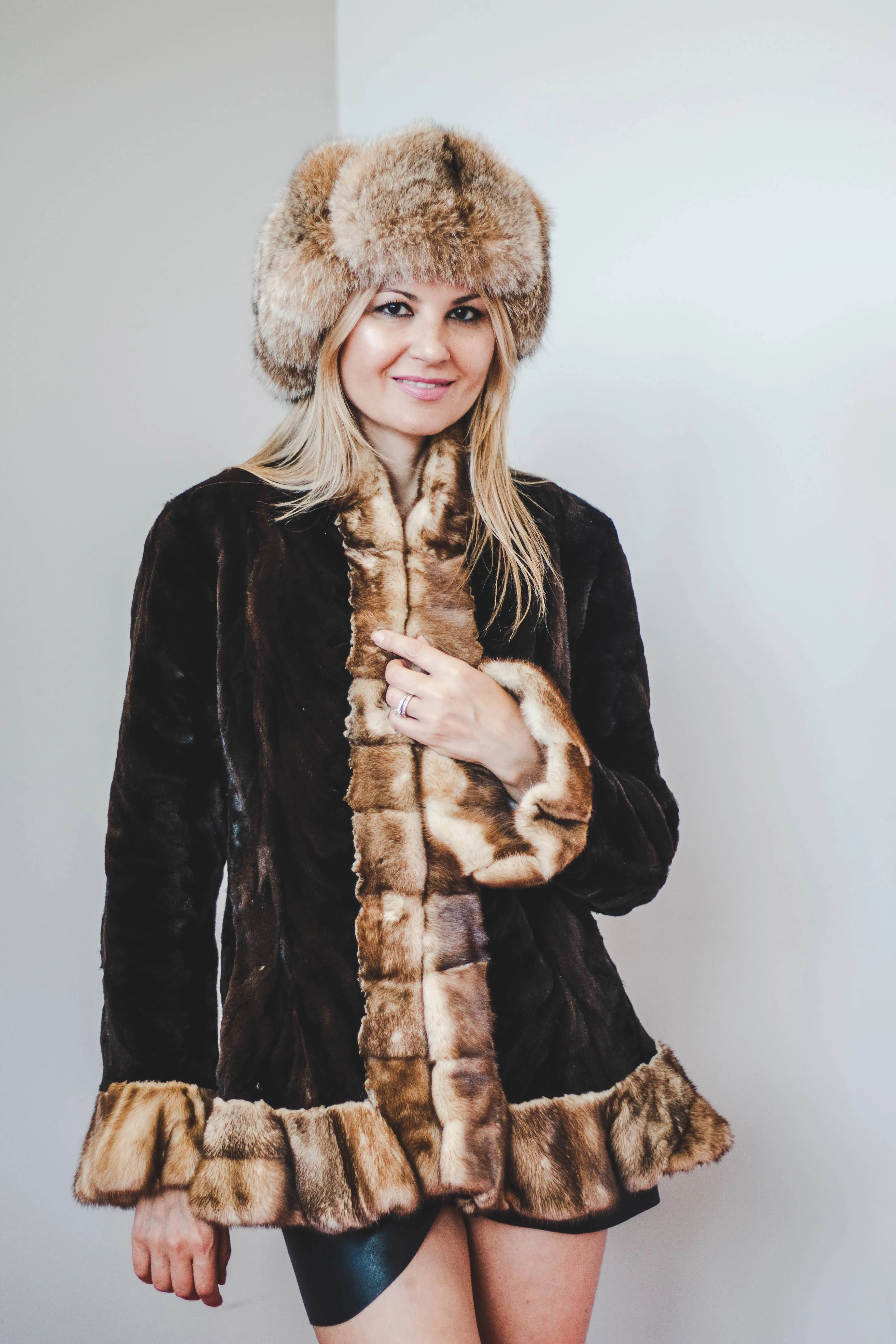 53 | Mink Fur Jacket With Ruffled Mink Fur Trim