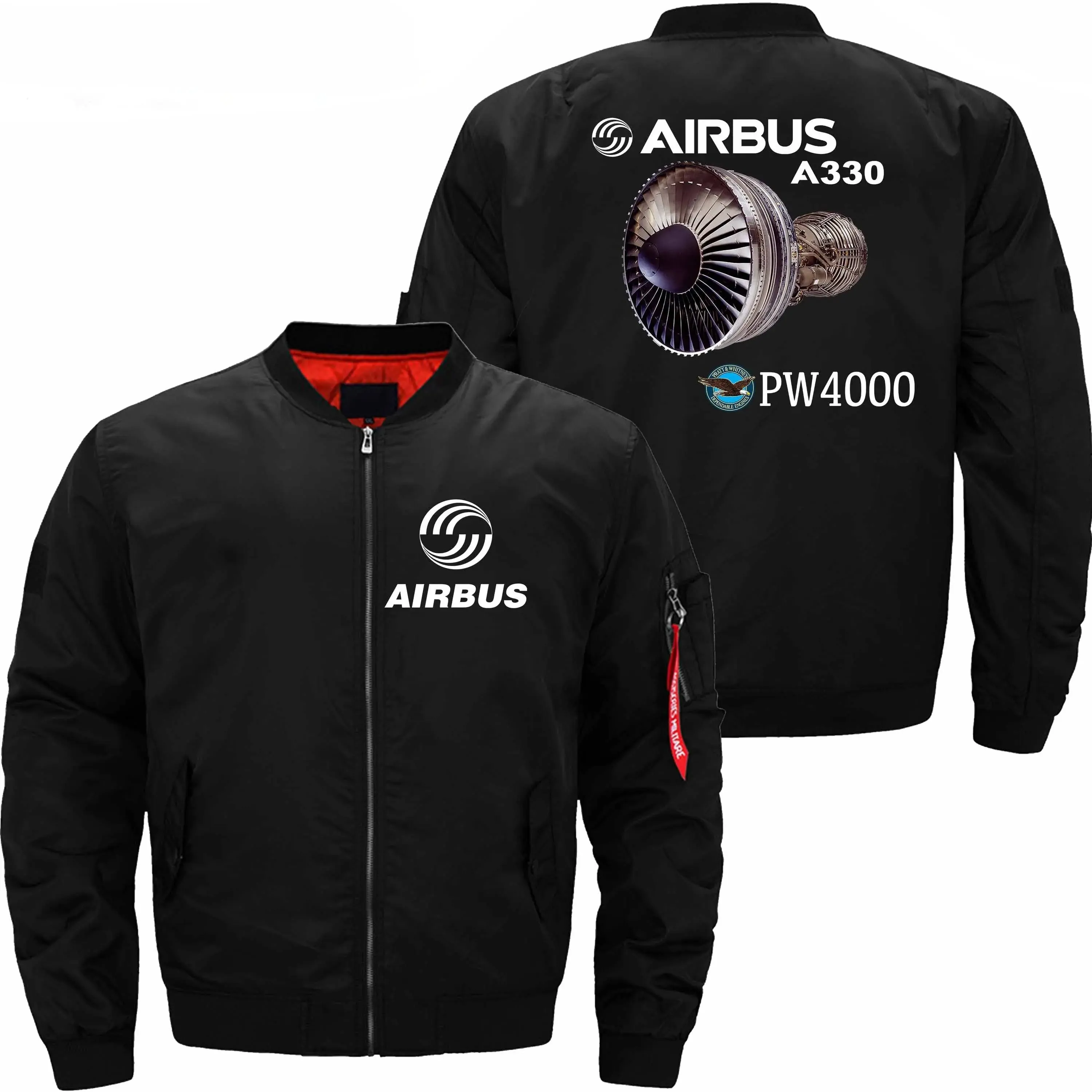 AIRBUS A330 PRATT & WHITNEY PW4000 ENGINE BOMBER FLIGHT AVIATOR JACKET