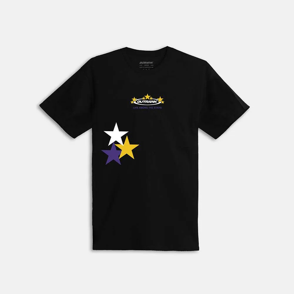 Among The Stars Embroidered And Printed T-shirt