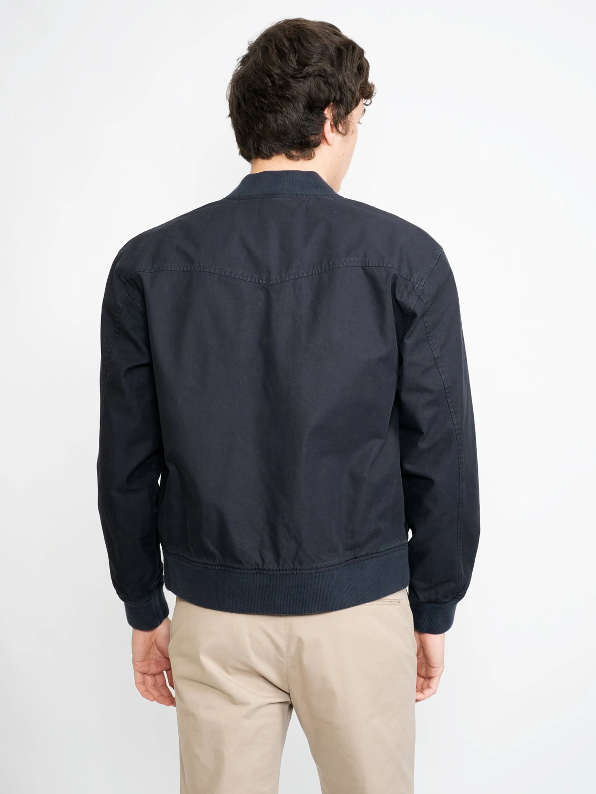 Bomber in Cotone Blu