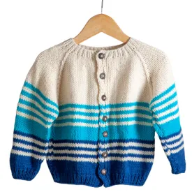 Cardigan Multi color  | For Girl & Boy |  100% Organic Wool | Size-2 Years