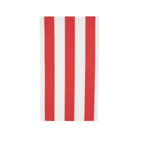 Cherry Red Cabana Stripe Guest Napkins