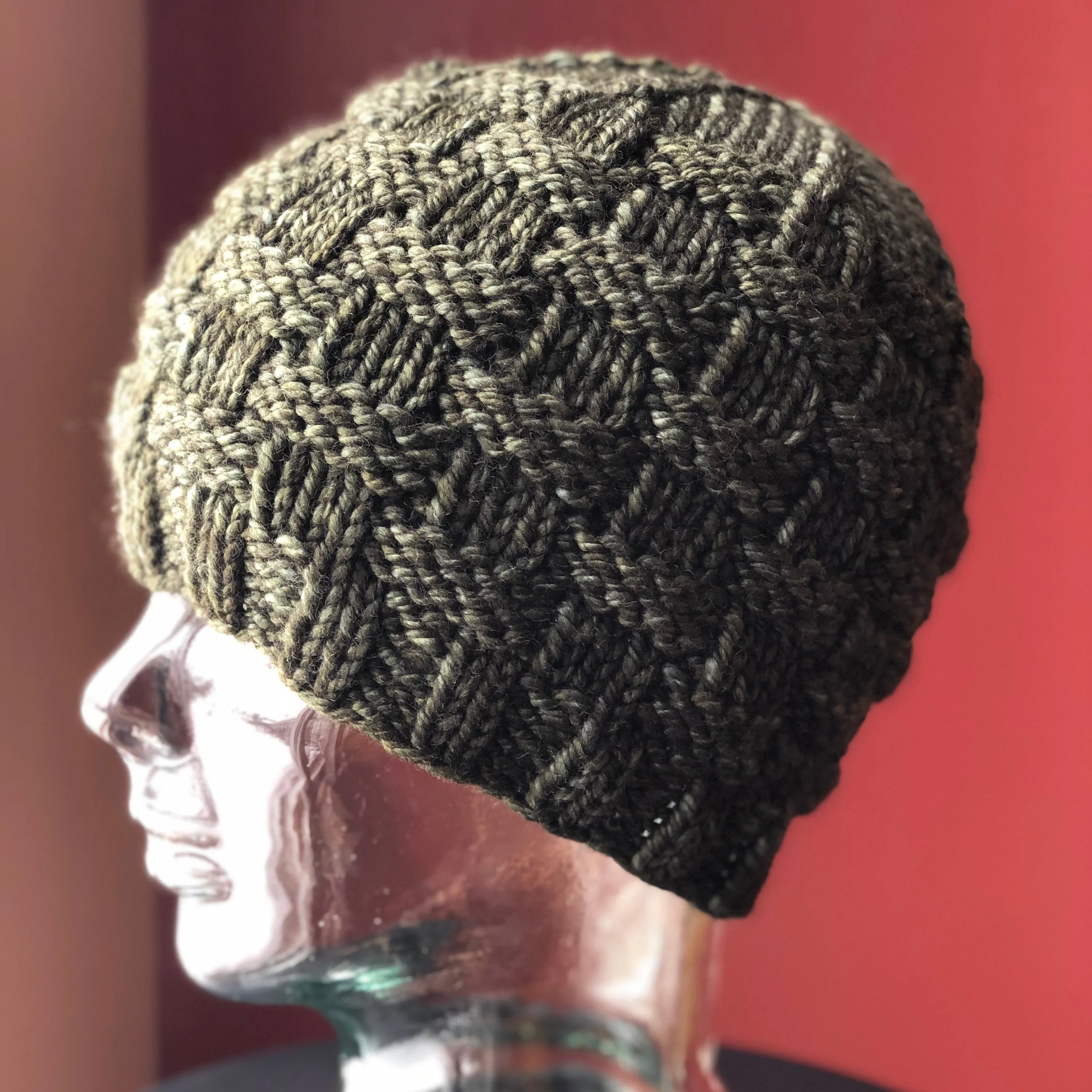 Classic Men's Basket Weave Beanie | LUXURY Handmade 100% Merino Wool Knit Beanie | Malabrigo Chunky | ADULT size | Ready To Ship