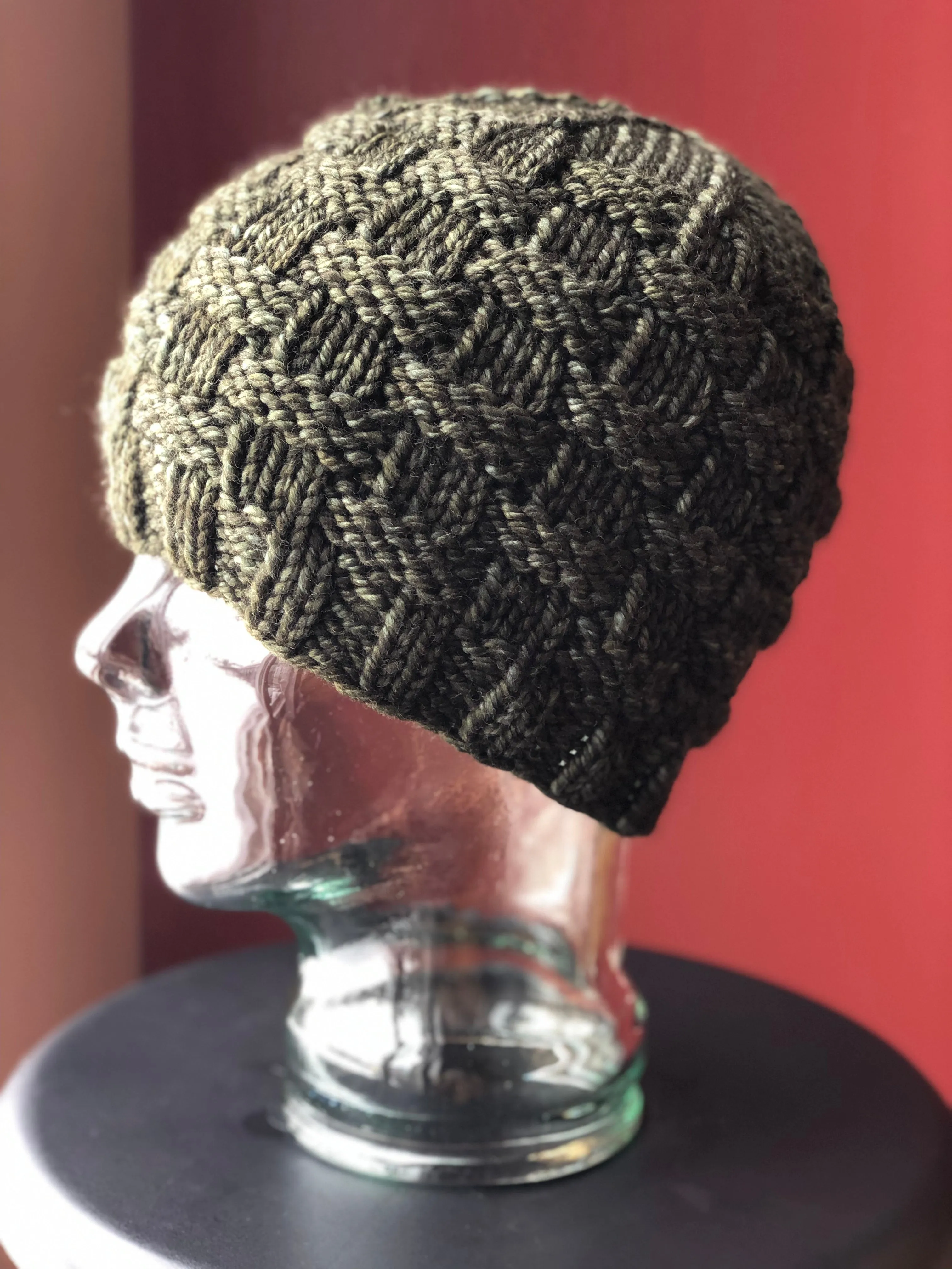 Classic Men's Basket Weave Beanie | LUXURY Handmade 100% Merino Wool Knit Beanie | Malabrigo Chunky | ADULT size | Ready To Ship