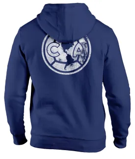 Club América Wordmark Fleece Pullover Hoodie - Navy