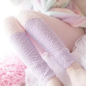 Fuzzy Pastel Long John Leggings