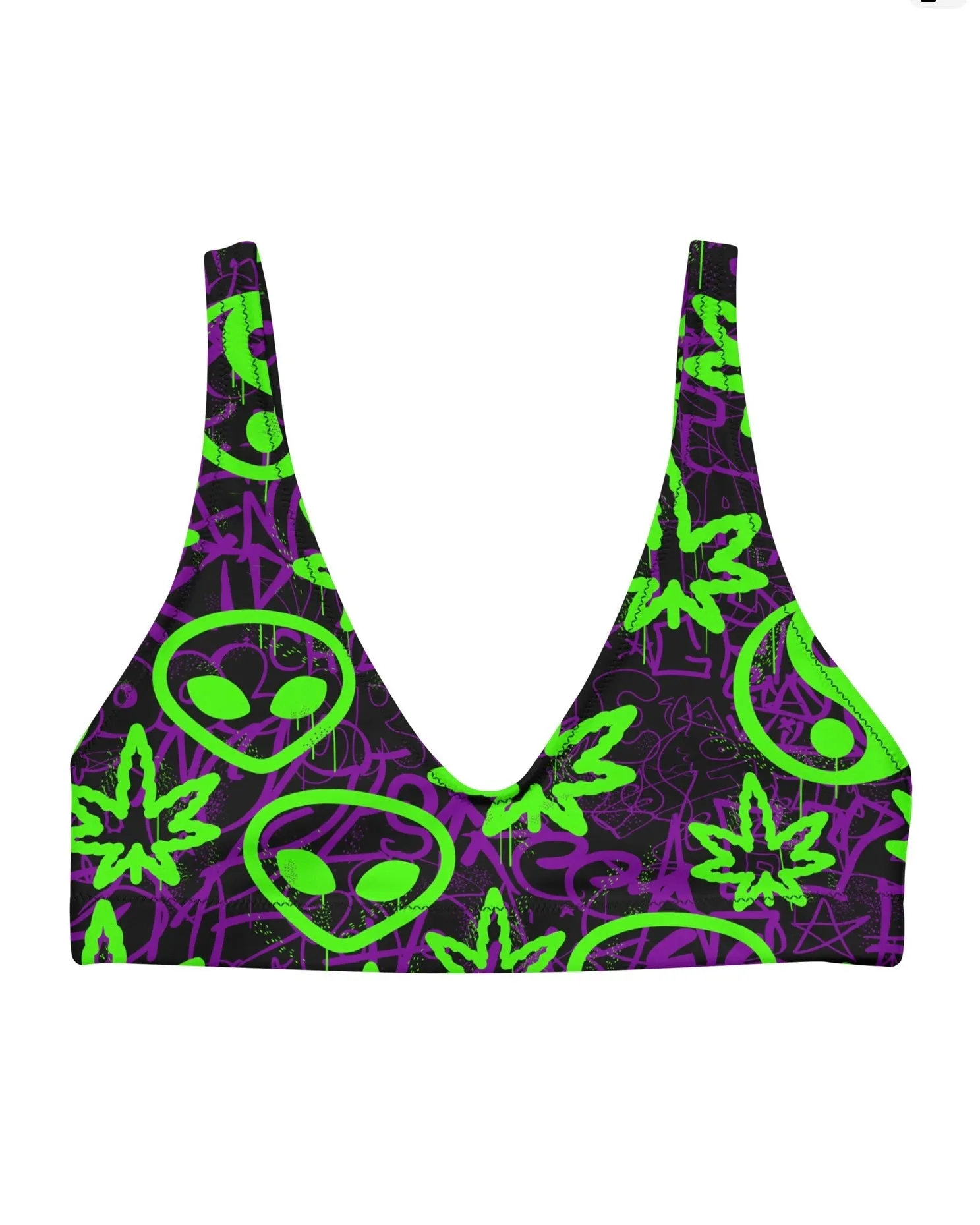 Ganja Graffiti Bra Top