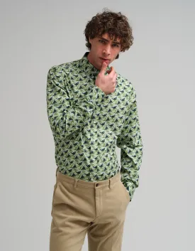 Green Bird Shirt Printed Shirt