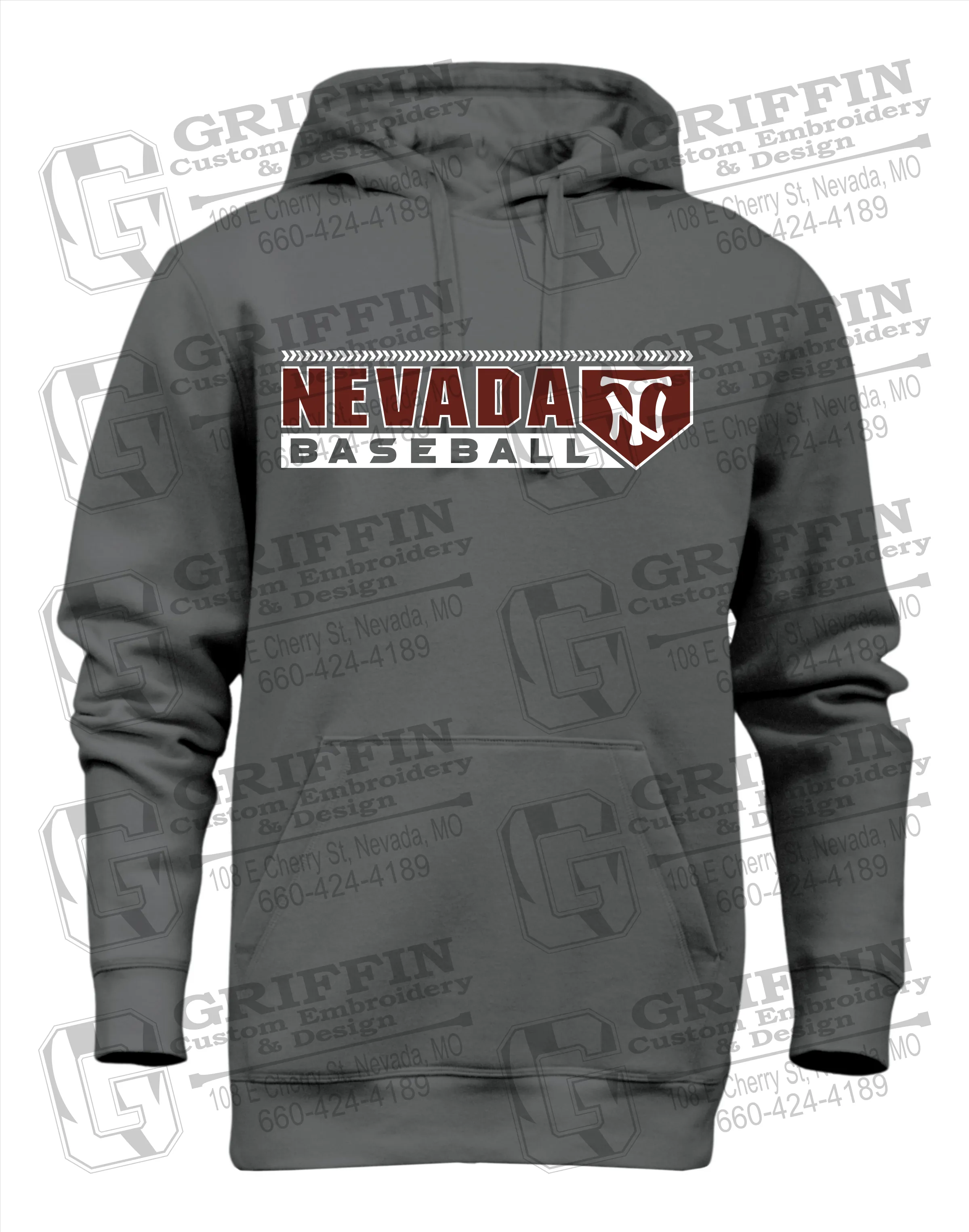 Heavyweight Fleece Hoodie - Baseball - Nevada Tigers 24-Y