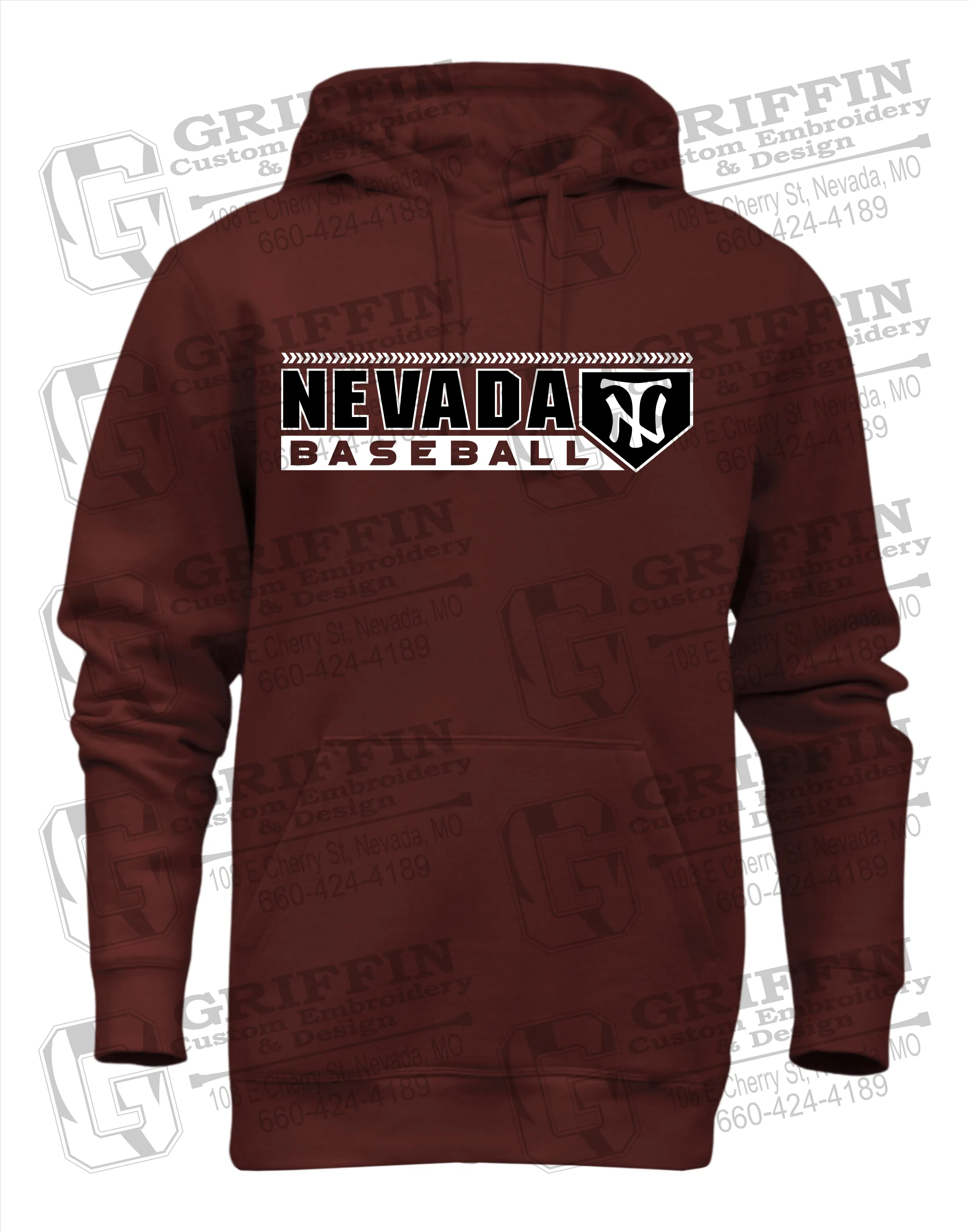 Heavyweight Fleece Hoodie - Baseball - Nevada Tigers 24-Y