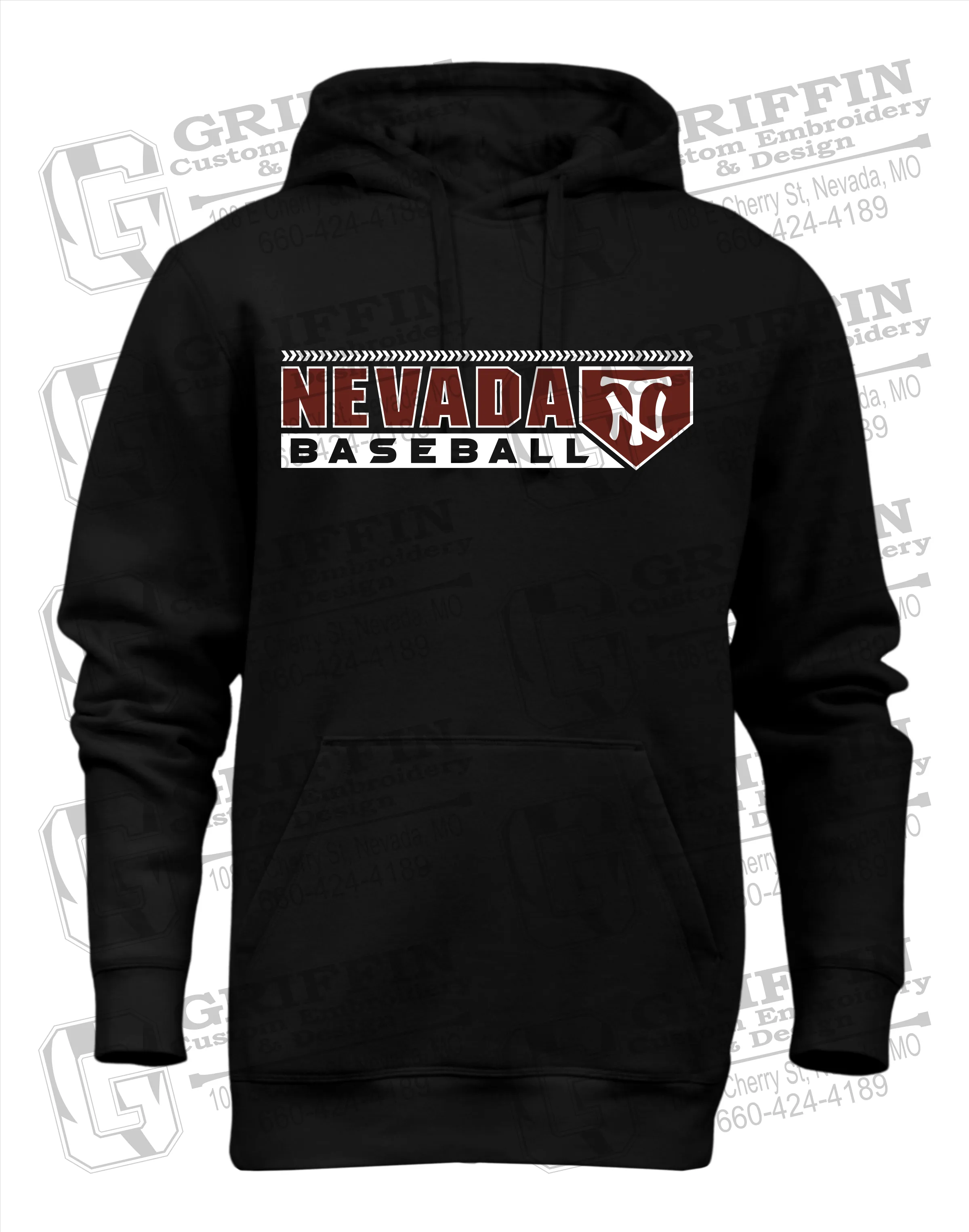 Heavyweight Fleece Hoodie - Baseball - Nevada Tigers 24-Y