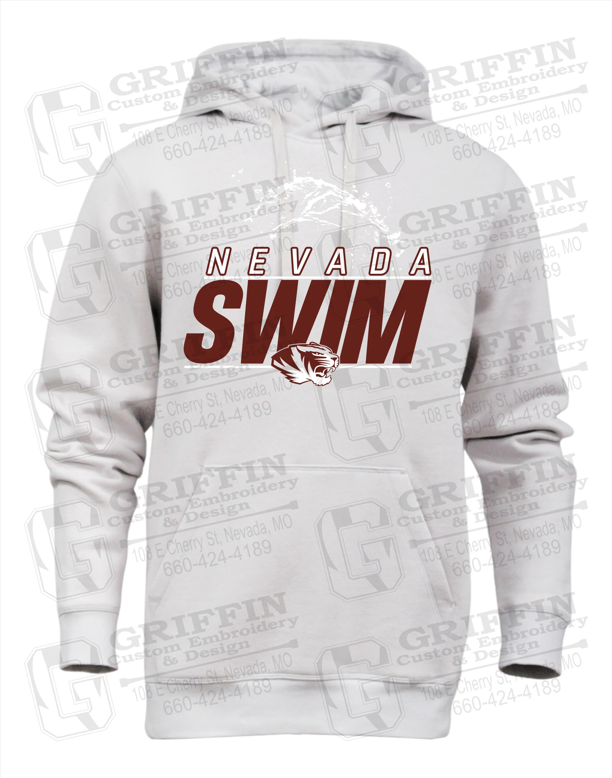 Heavyweight Fleece Hoodie - Swimming - Nevada Tigers 23-W