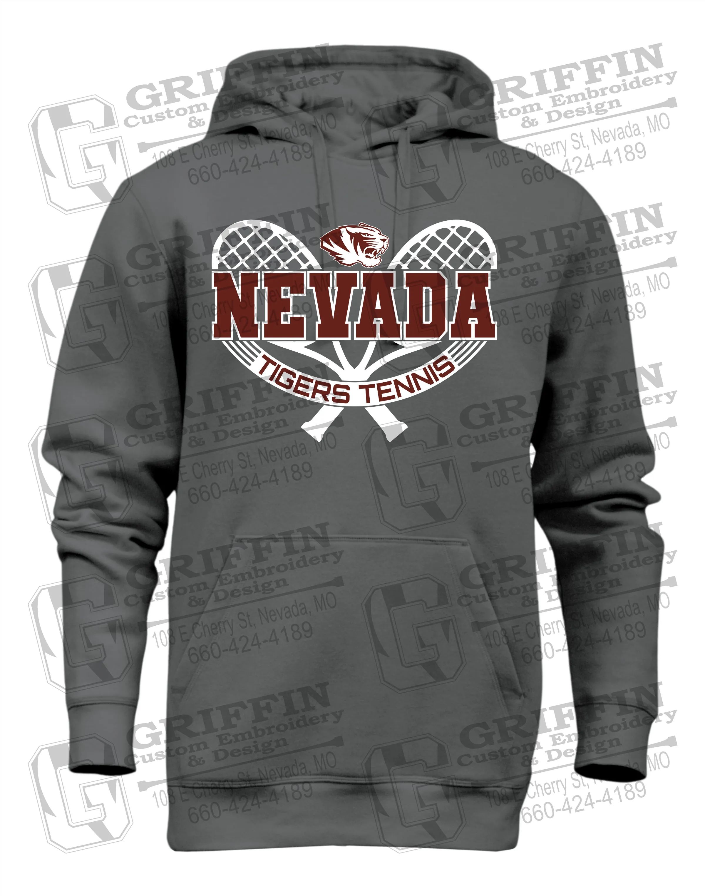 Heavyweight Fleece Hoodie - Tennis - Nevada Tigers 21-Y