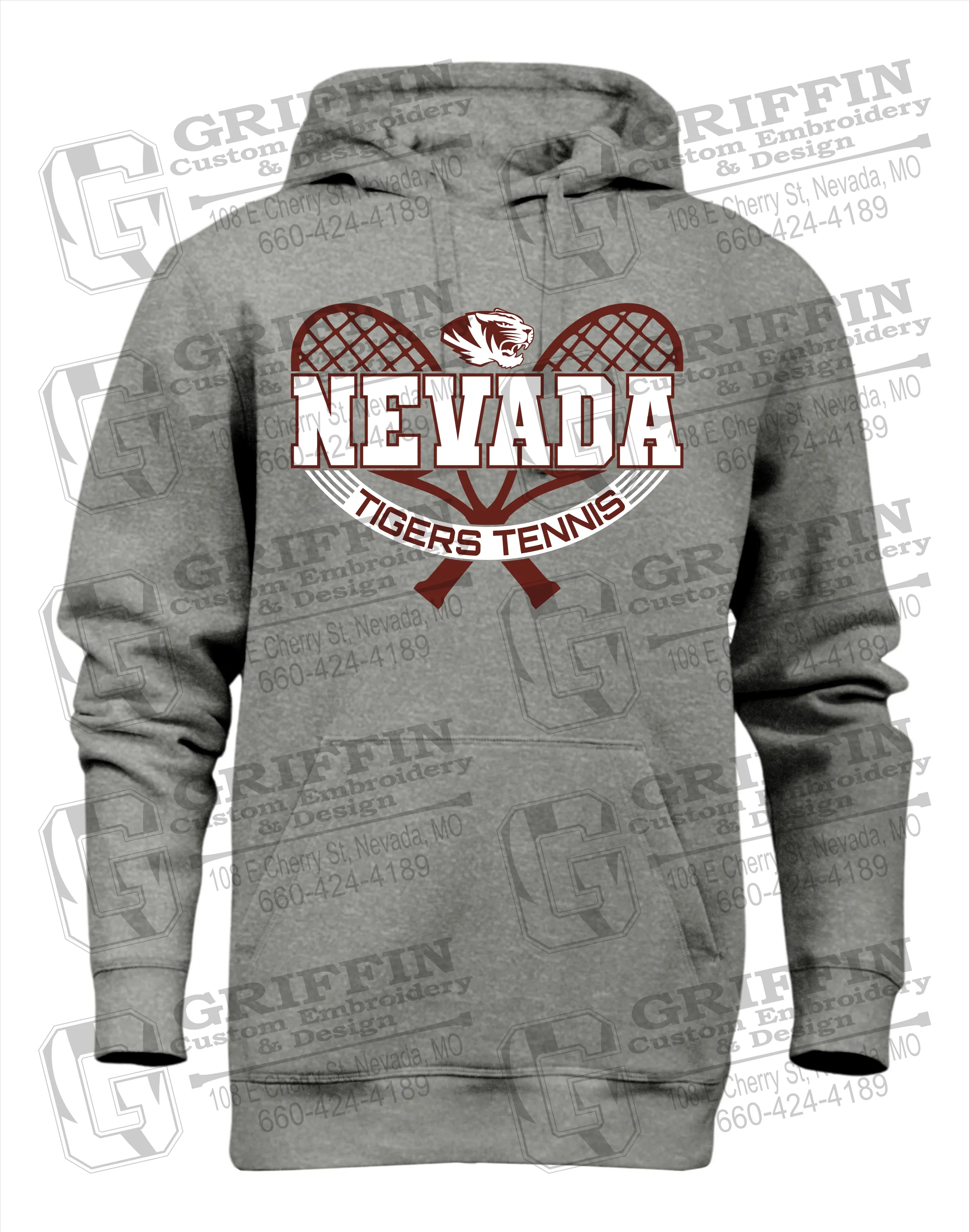 Heavyweight Fleece Hoodie - Tennis - Nevada Tigers 21-Y