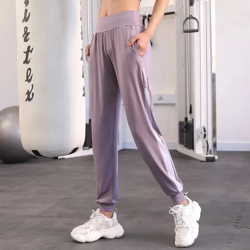 Hit Color Patchwork Baggy Harem Sweatpants