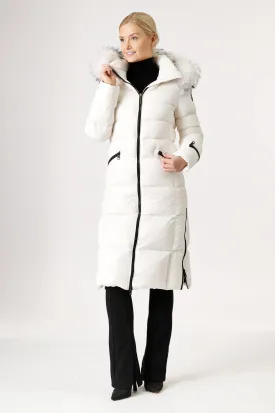 Iclyn Long Down Coat | White