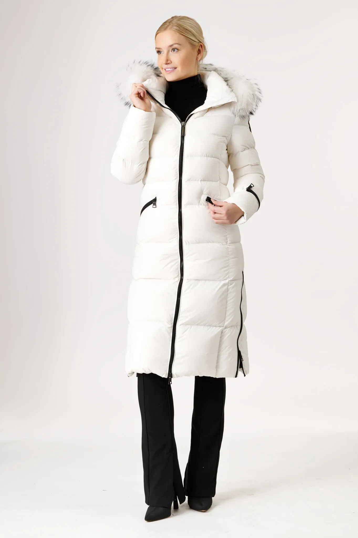 Iclyn Long Down Coat | White