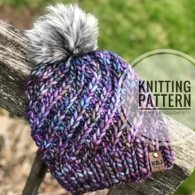 KNIT Pattern for Alpine Swirl Hat | Knit Hat Pattern | Hat Knitting Pattern | DIY Written Knit Instructions