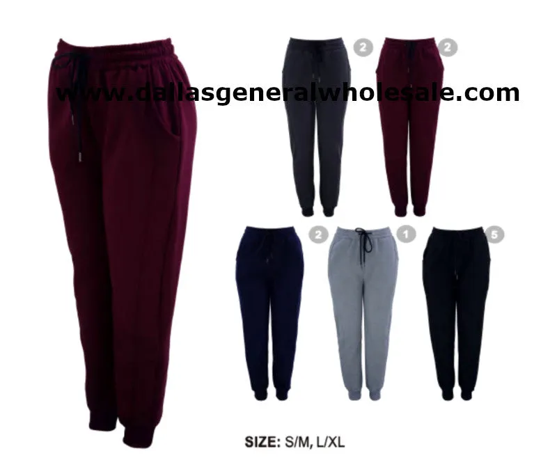 Ladies Fur Lining Jogger Pants Wholesale