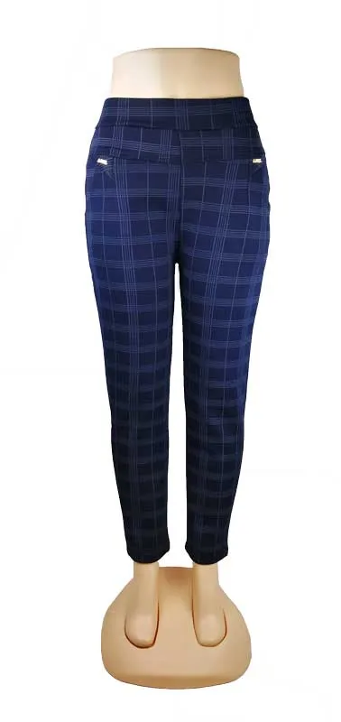 Ladies Plaid Thermal Trouser Pants Wholesale