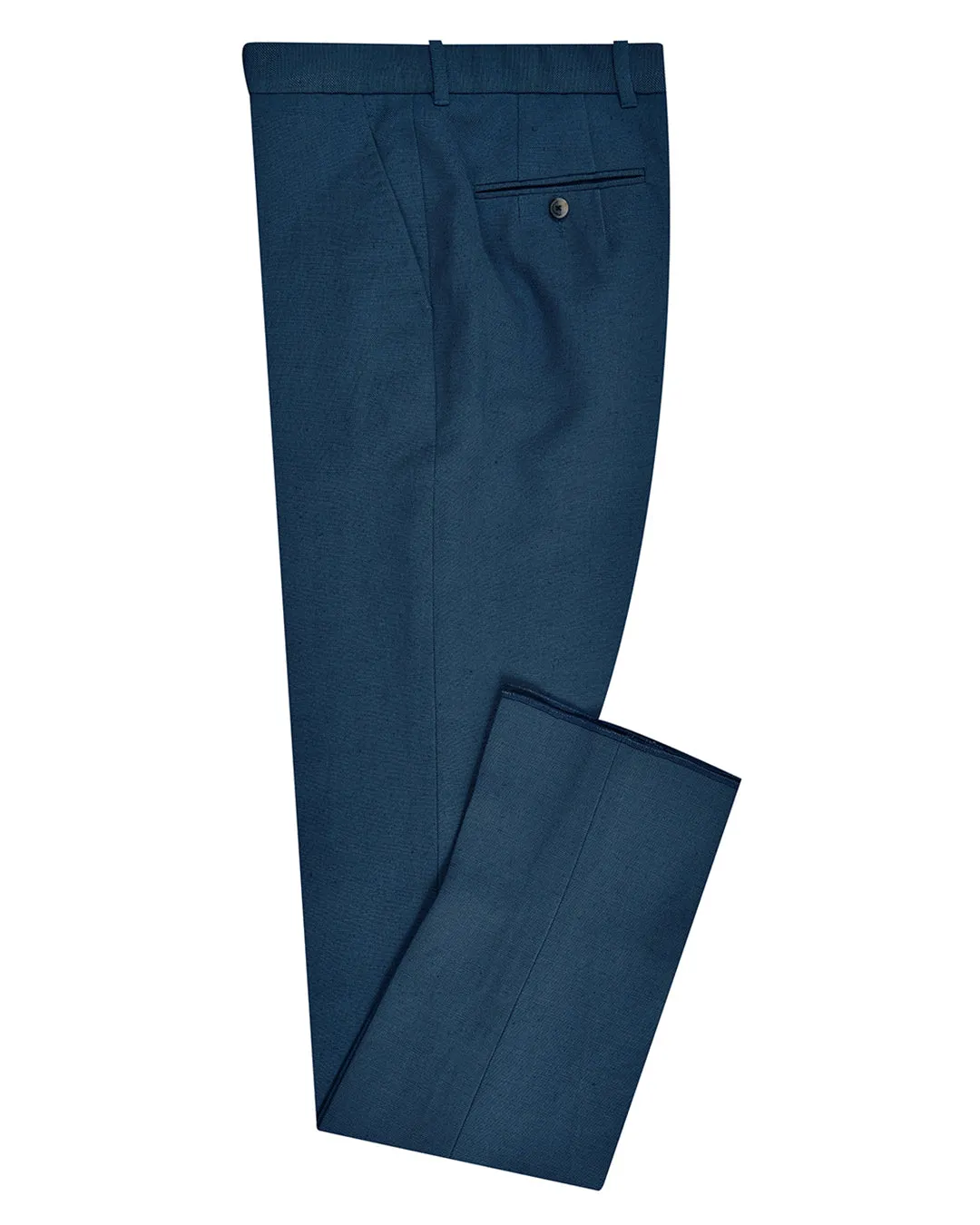 Linen Cotton Canvas: Steel Blue Dress Pant