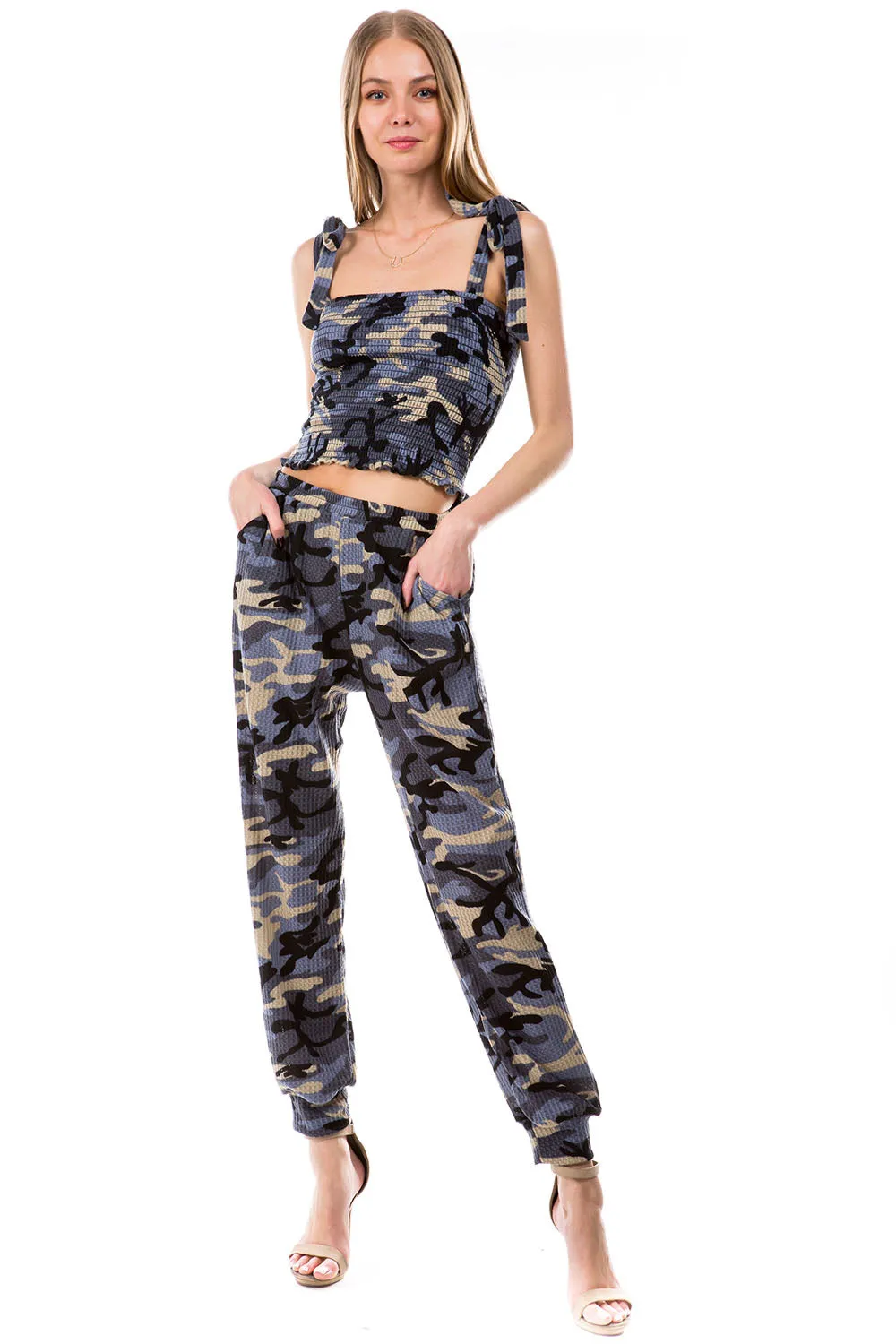 LUX JOGGER PANTS (BLUE CAMO)-VP2780