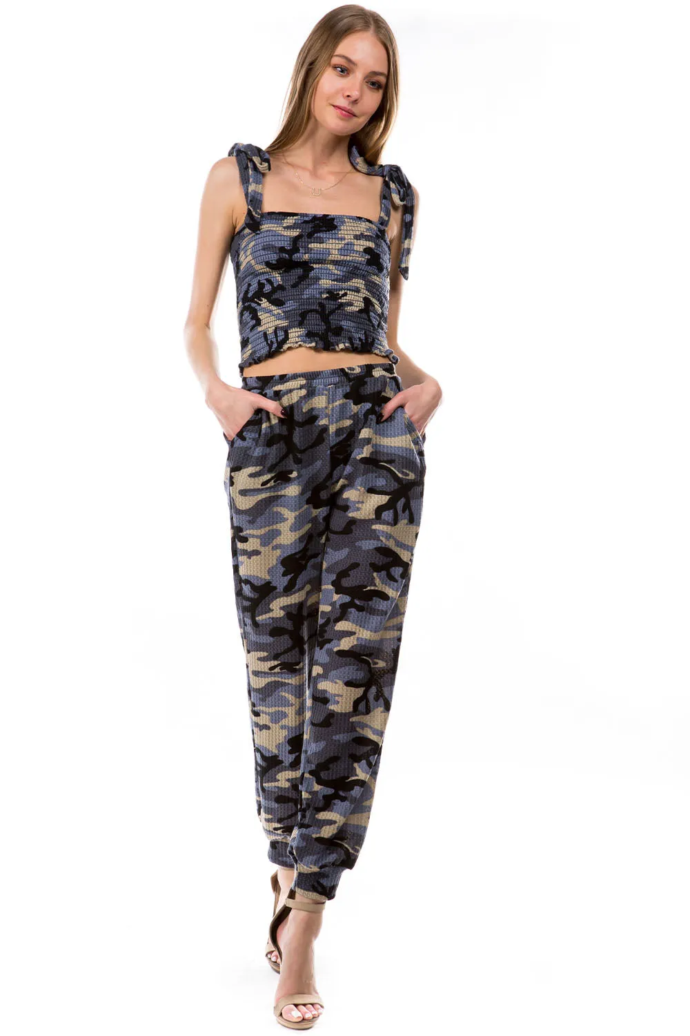 LUX JOGGER PANTS (BLUE CAMO)-VP2780