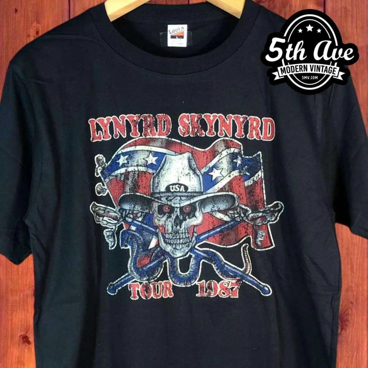 Lynyrd Skynyrd 1987 Tour Rebel Skull Vintage T-Shirt