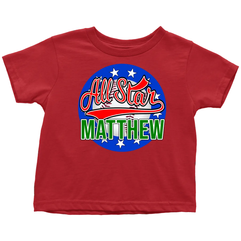 MATTHEW ALL STAR TODDLER T-SHIRT FOR MATTHEW