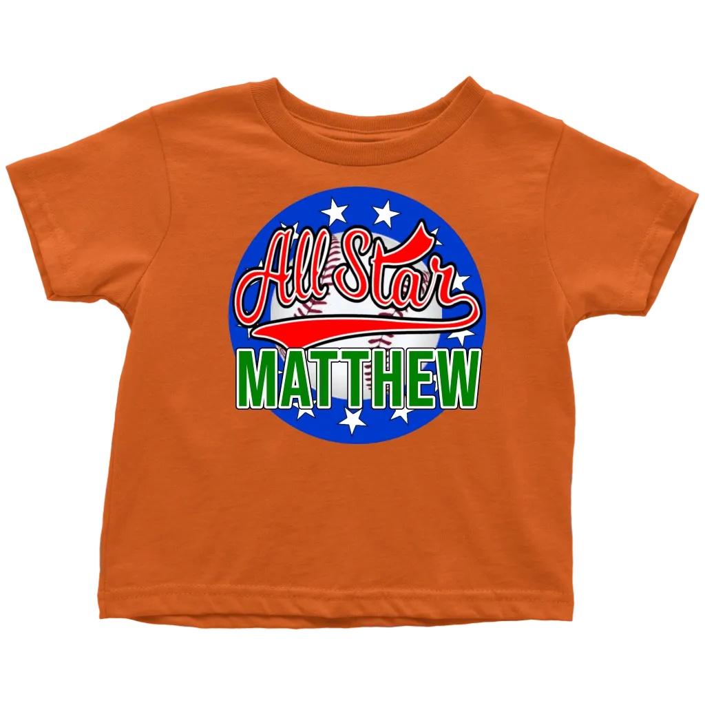 MATTHEW ALL STAR TODDLER T-SHIRT FOR MATTHEW