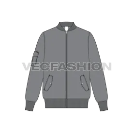 Mens Bomber Jacket Vector