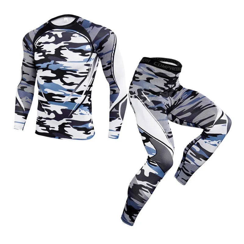 Men's Thermal Compression Fitness Training Suit