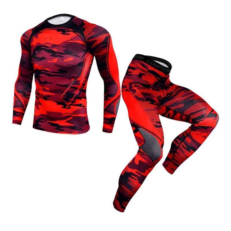 Men's Thermal Compression Fitness Training Suit