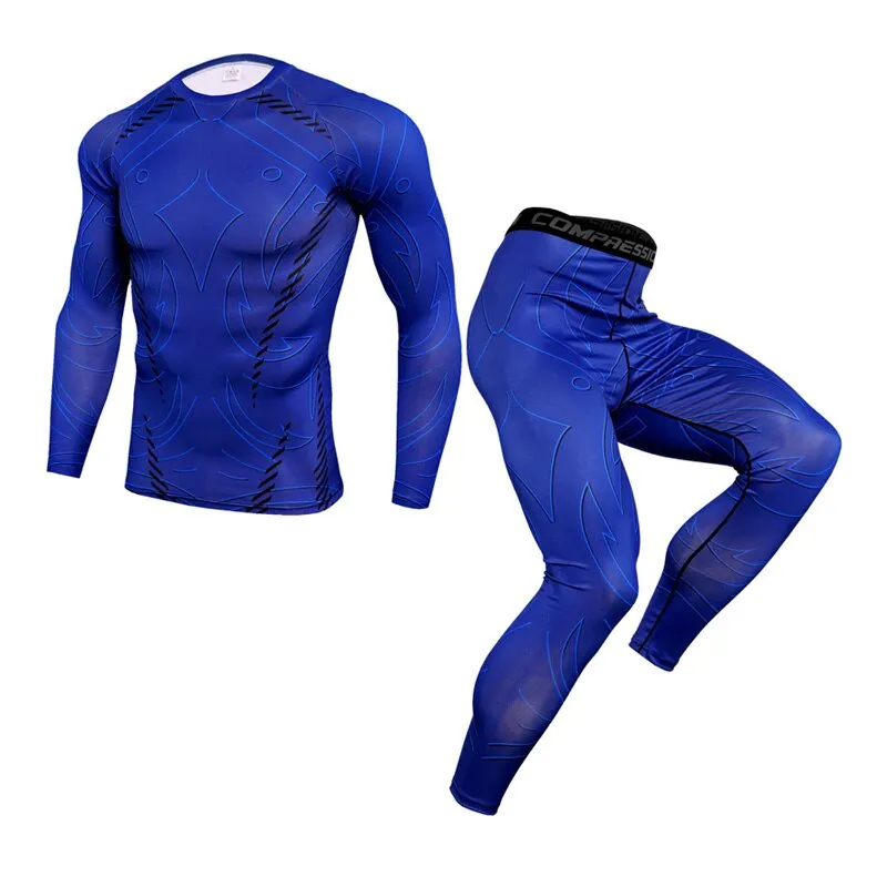 Men's Thermal Compression Fitness Training Suit