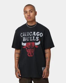 Mitchell & Ness Chicago Bulls Oversized Logo Short Sleeve Vintage T-Shirt Vintage Black