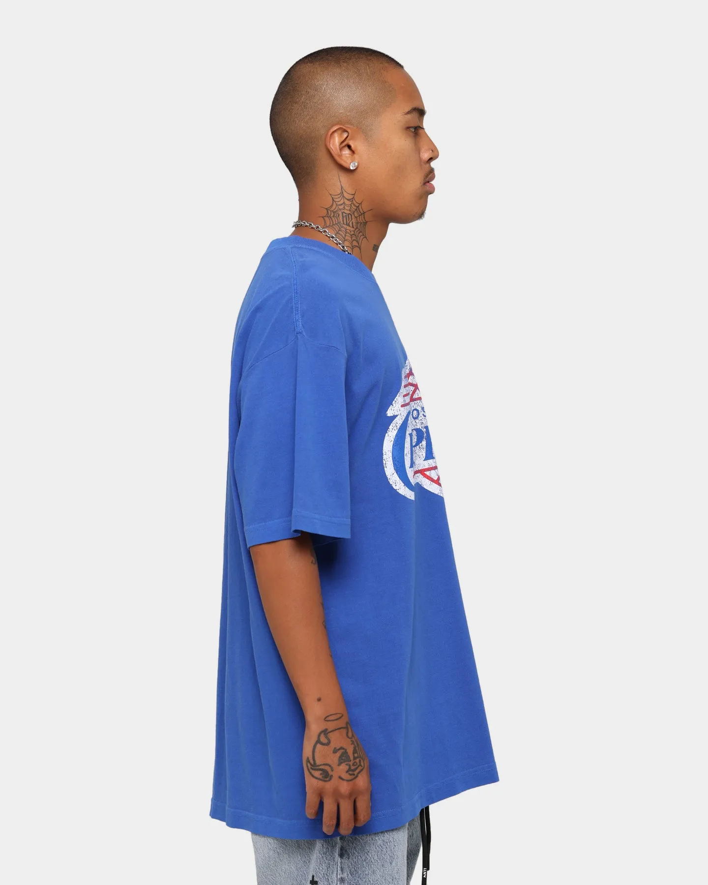 Mitchell & Ness Los Angeles Clippers Oversized TM CLR Logo T-shirt Faded Blue