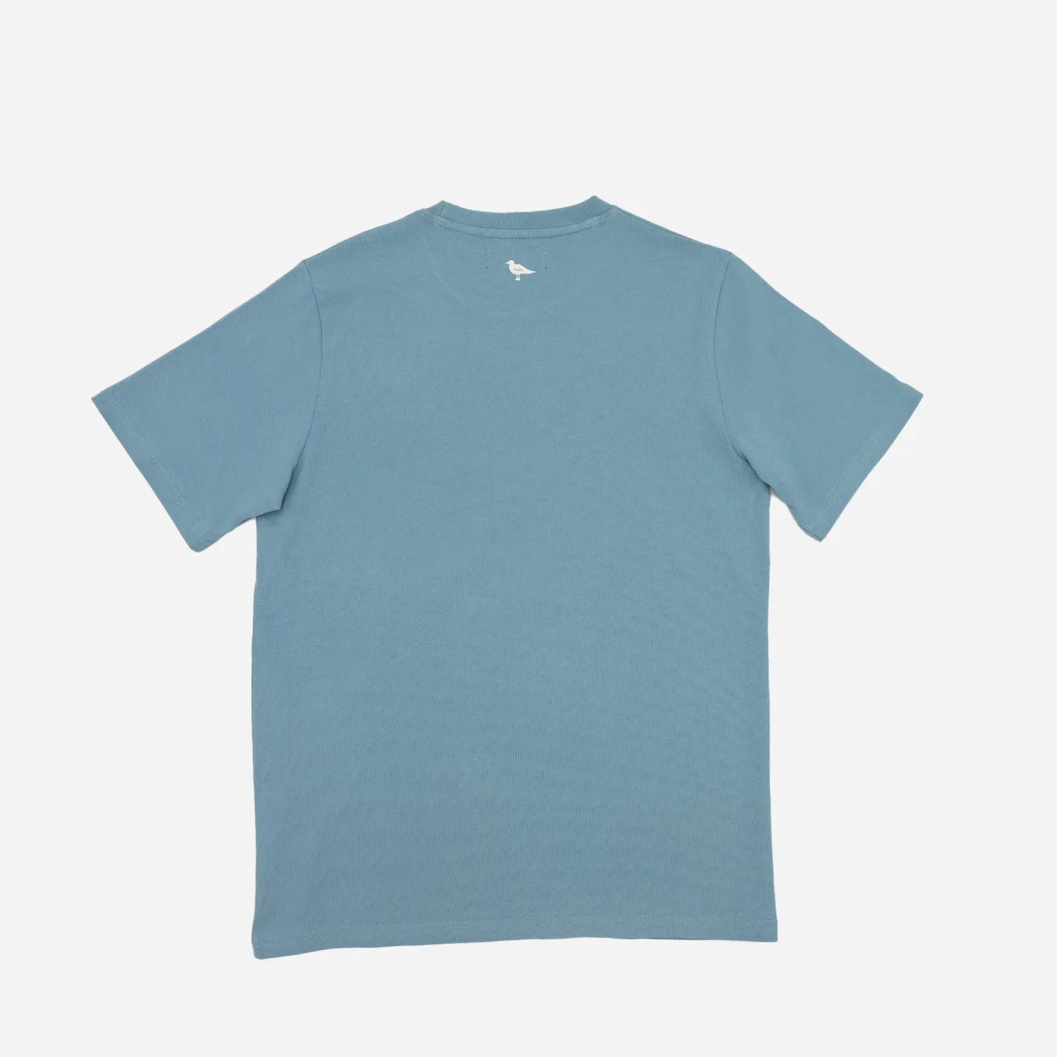 Mystic Embroidered Heavyweight Tonal T-Shirt in Light Blue