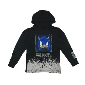 Next hoodie 6-7 years black sequin Sonic the Hedgehog print cotton