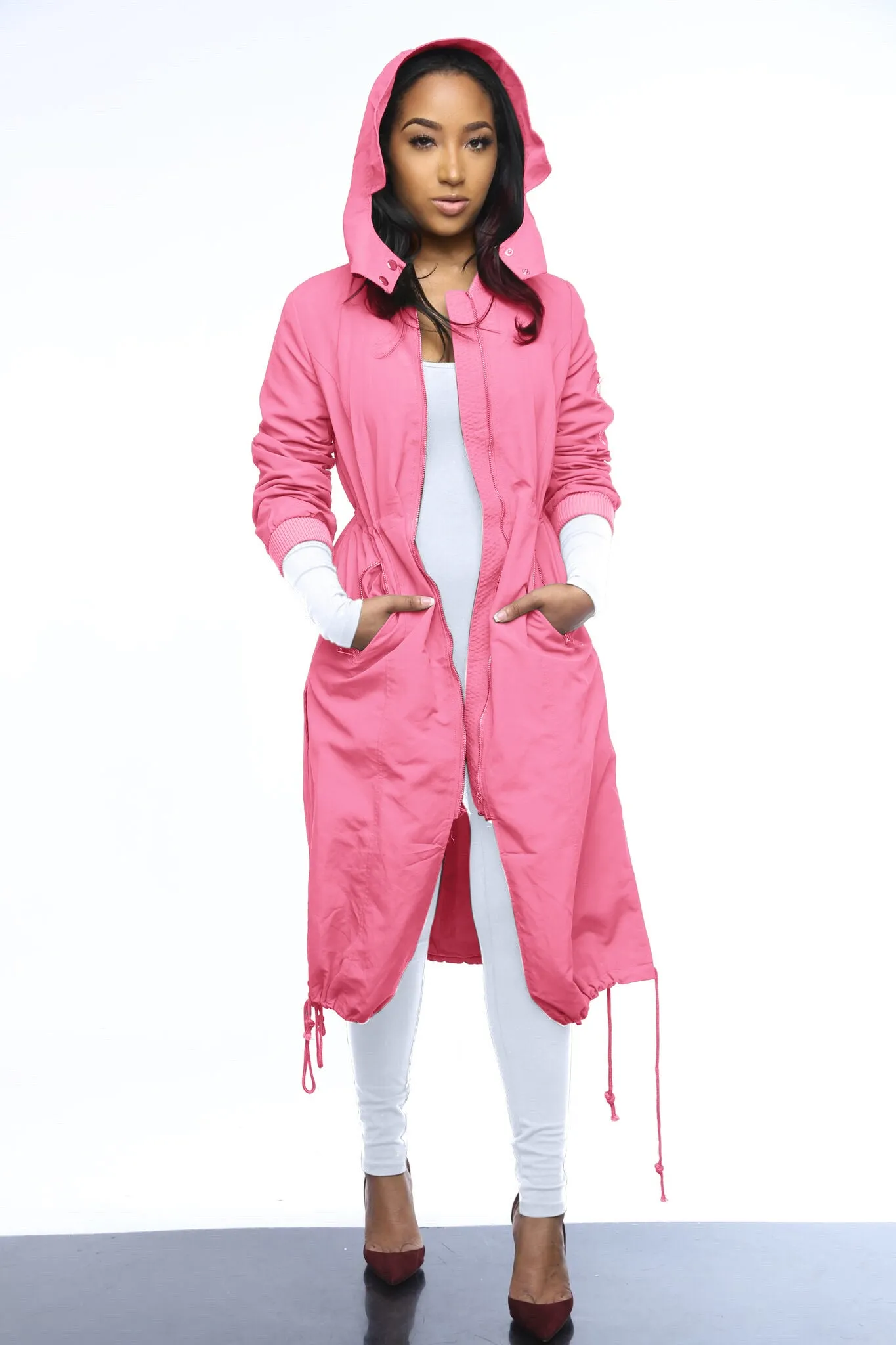 Not Your Average Bomber Parka - Pink