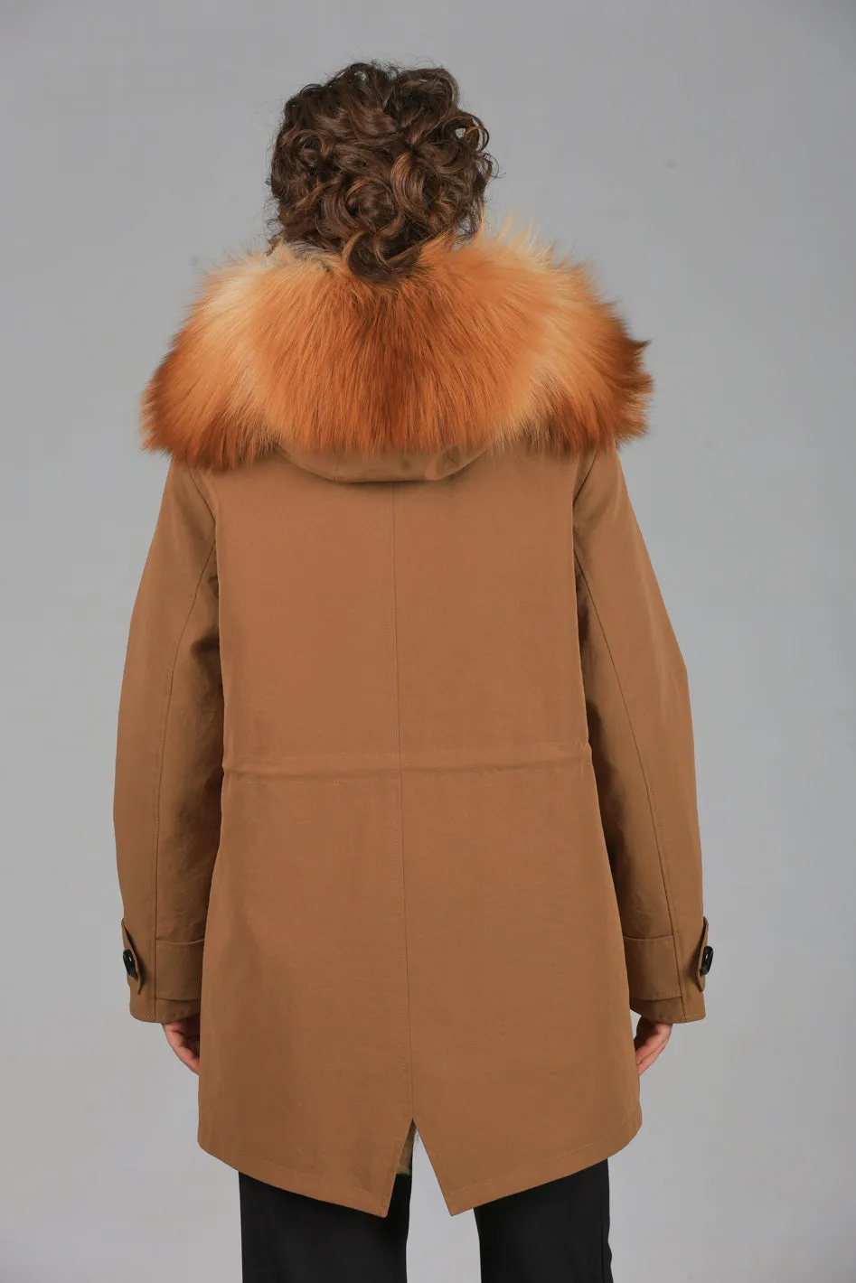 parka in cotone tecnico impermeabile long Luxury Gold