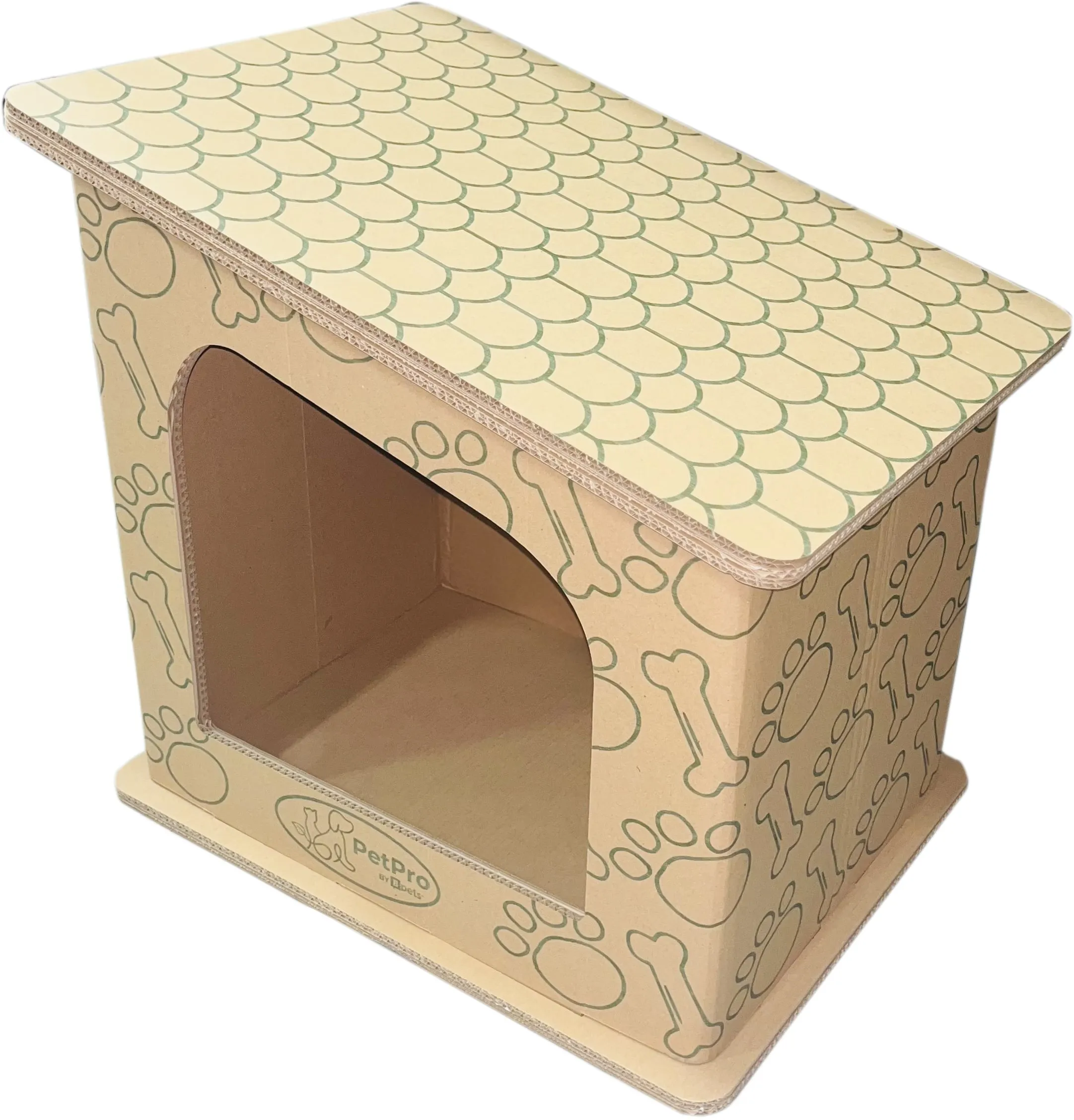 PetPro Modern Corrugated Cardboard Cat House, Sleek Cat Litter Box, Designer Cat Shelter, Eco-Friendly Cat Furniture, Minimalist Cat Condo, Indoor Cat Bed, Easy Assembly Cat Hideaway