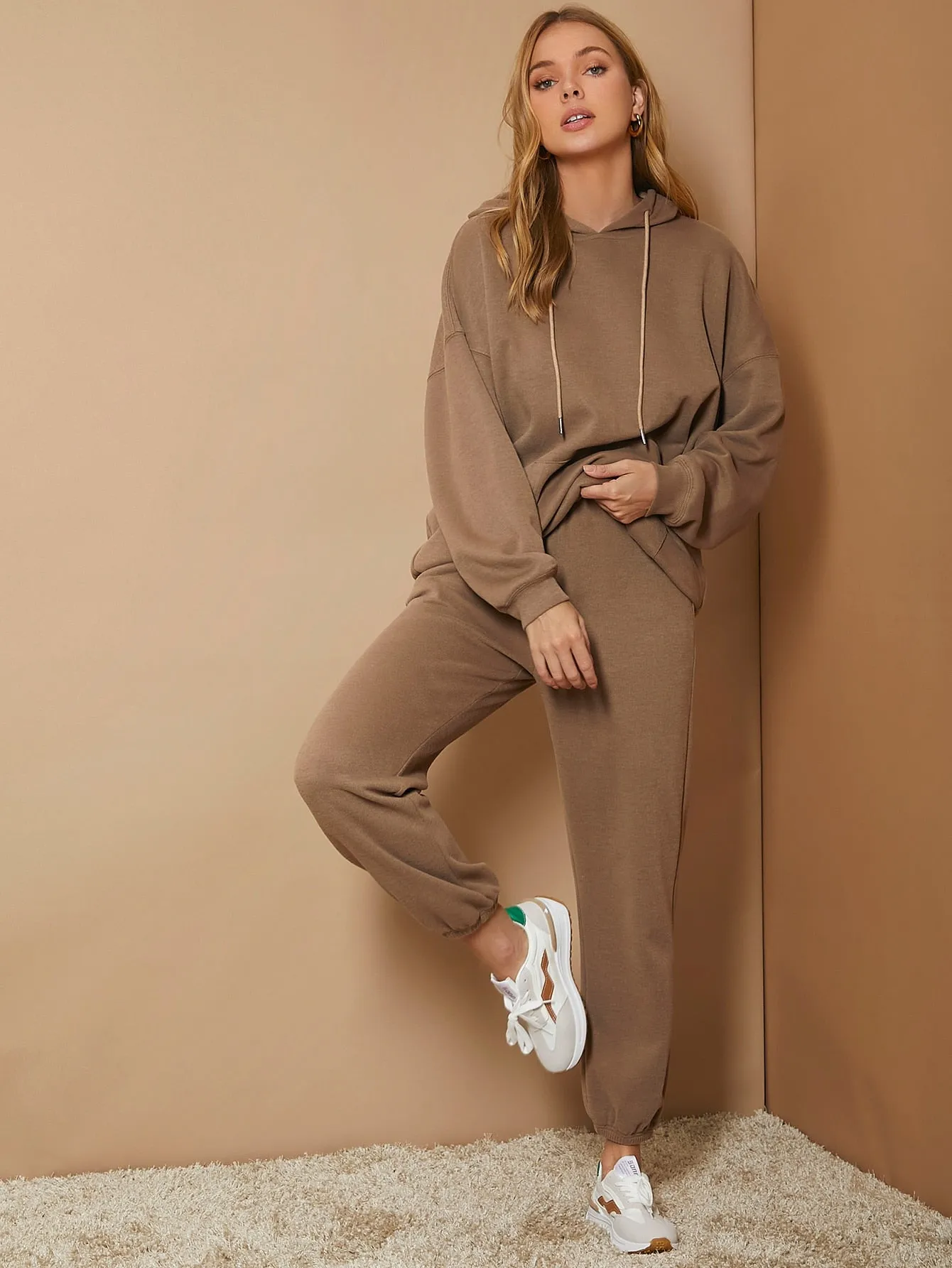 Plain Pocket High Waist Long Women Sweatpants