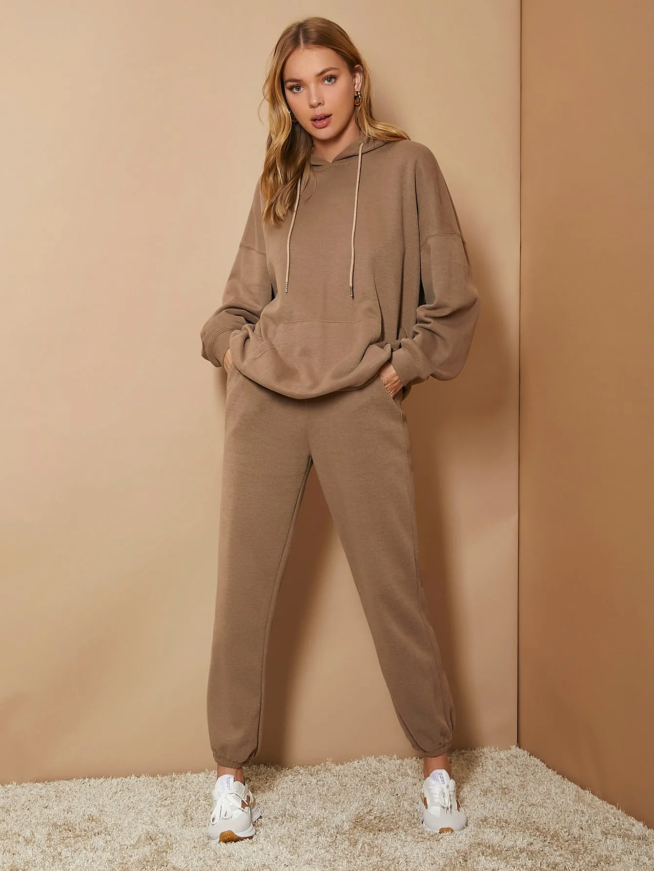 Plain Pocket High Waist Long Women Sweatpants