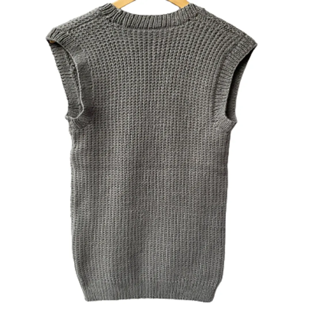 Pullover V Neck  Half  Sleeve - Ultimate Grey    |  For  Men   |  100% Organic Wool