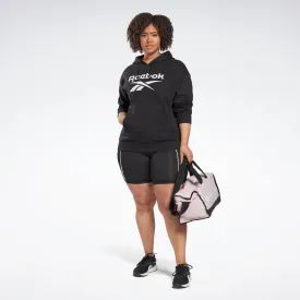 Reebok Apparel Women Reebok Identity Logo Fleece Hoodie (Plus Size) Black