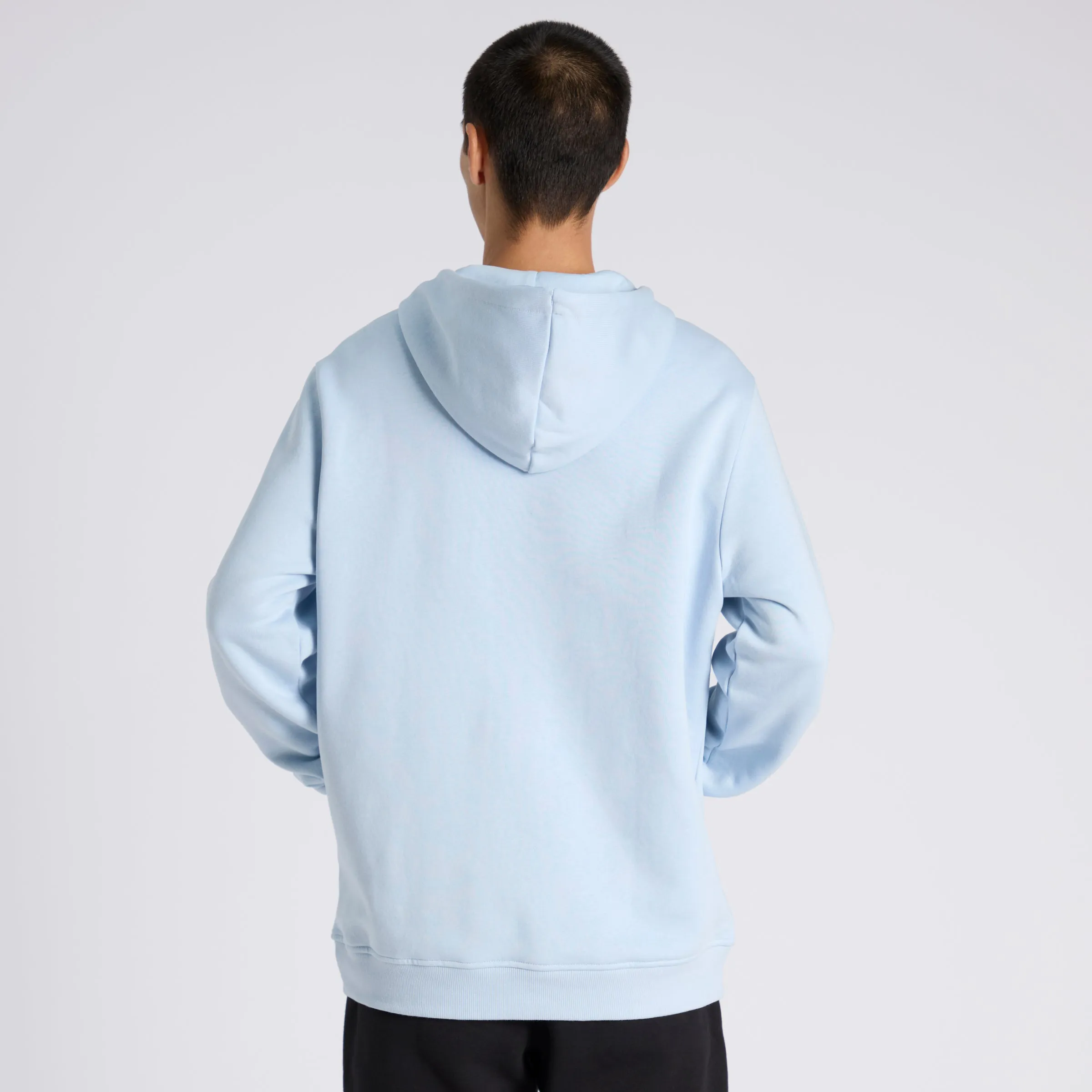 Reebok Identity Fleece Stacked Logo Pullover Hoodie Pale Blue