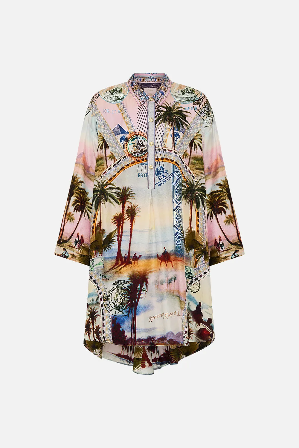 RELAXED HIGH LOW SHIRT DRESS CALL ME IN CAIRO