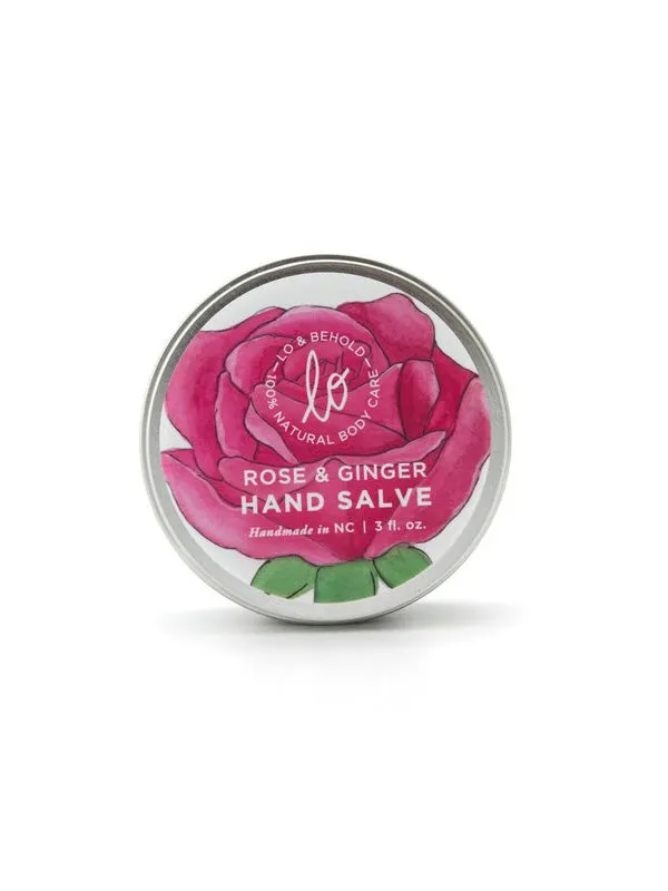 Rose & Ginger Hand Balm: 3 oz.